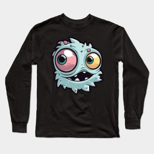 Little Monster Creature, Green And Kawaii Cute Long Sleeve T-Shirt